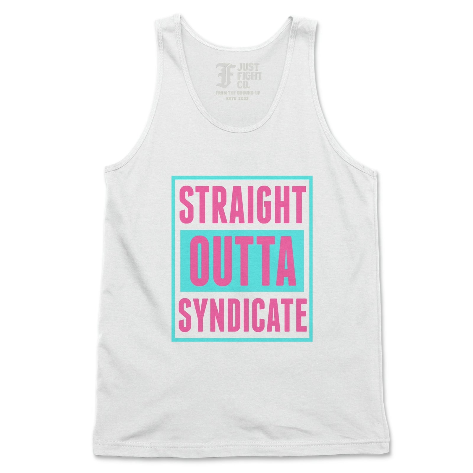 Straight Outta Syndicate Tank – White / Neon
